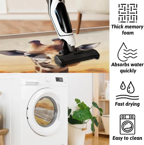Miniatura 5 de Lindas alfombras de baño de jirafa, girasoles, tapete de baño antideslizante de microfibra, tapete de baño absorbente y lavable a máquina, tapete a-4