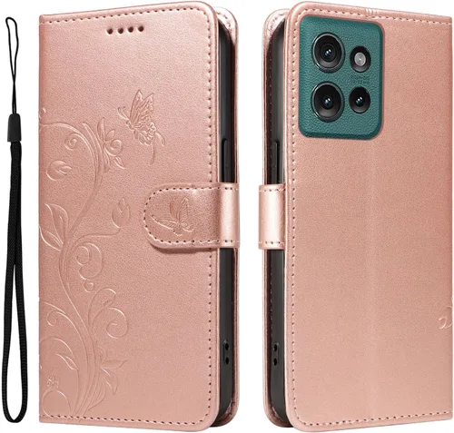 Miniatura 115 de Funda para Motorola Moto E22/E22i, piel sintética, con tarjetero y correa para la muñeca, a prueba de golpes, funda magnética para Motorola Moto Rojo