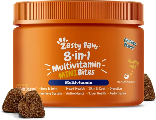 Miniatura 16 de Zesty Paws Multivitamínico para perros – Glucosamina y condroitina + MSM para cadera y articulaciones + alivio de artritis – encimas digestivas