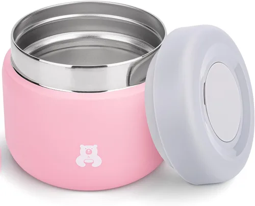 Miniatura 10 de Charcy Tarro de comida aislado de acero inoxidable para niños, termo de sopa de boca ancha a prueba de fugas, juego de recipientes para 8 horas