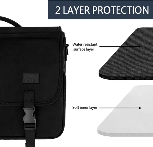 Miniatura 10 de MATEIN Bolsa tipo mensajero para hombres, mochila escolar para adolescentes, ligera de 17.3 pulgadas, maletín para laptop grande, bolsa cruzada