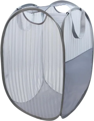 Solidly Handy - Cesta desplegable de malla para lavandería, plegable, ligera, para lavar, almacenamiento de ropa duradera para habitación de niños,