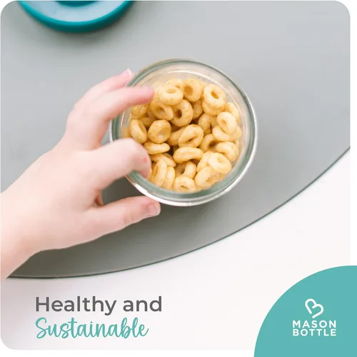 Miniatura 6 de Mason Bottle Tarros de almacenamiento de leche materna de 8 onzas (paquete de 12) – Recipientes de vidrio reutilizables para alimentos para bebés