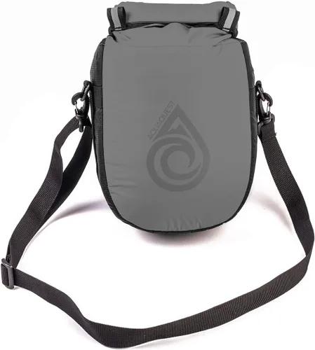 Miniatura 5 de Aqua Quest Ice Cave - Bolsa seca aislada - Bolsa seca térmica de 5 litros y 12 L, impermeable, ligera, compacta, gris, azul, negro