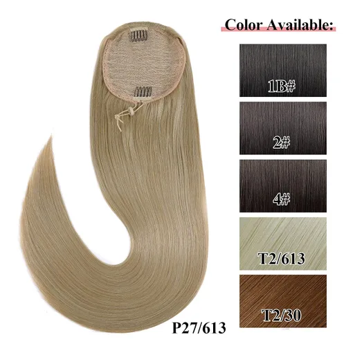 Miniatura 8 de Extensión de cola de caballo de 30 pulgadas de pelo largo lacio sintético, liso y suave, cola de caballo alta con clip de peine