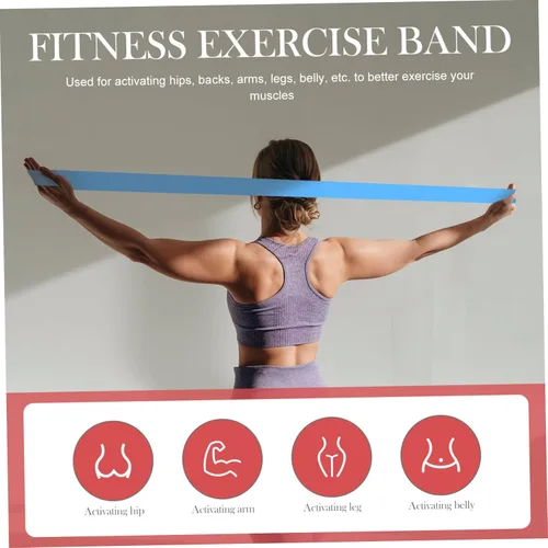 Miniatura 7 de 3 bandas de resistencia para yoga y entrenamiento de fuerza, bandas elásticas con alta elasticidad y resistencia para brazos, espalda, piernas