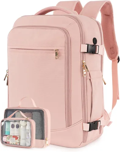 FALARK INC - Mochila de viaje de mano, 40 L, mochila de viaje aprobada para vuelos grandes con estructura de equipaje para mujeres, bolsa de viaje