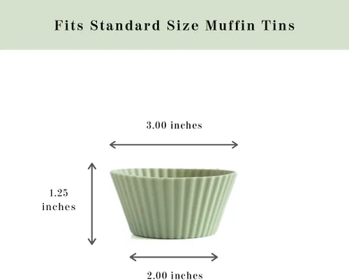 Miniatura 3 de The Silicone Kitchen Moldes de silicona reutilizables para cupcakes, sin BPA, regular, paquete de 24, blanco, azul y verde