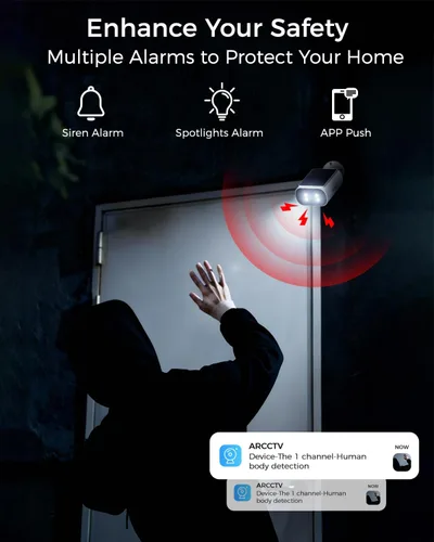 Miniatura 7 de Cámaras de seguridad solares inalámbricas para exteriores, cámaras de 4MP para sistema de cámaras de seguridad para el hogar, almacenamiento local