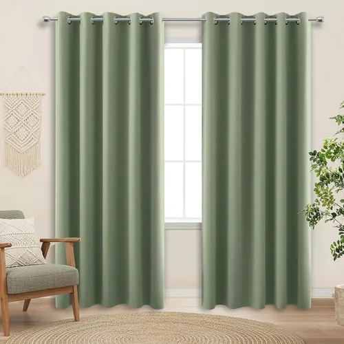 Miniatura 196 de Cortinas opacas de 72 pulgadas extra anchas para dormitorio, puerta corrediza de vidrio y patio, 2 paneles con ojales para oscurecer ventana grande