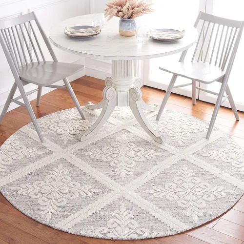 Miniatura 39 de SAFAVIEH Vermont Collection - Alfombra decorativa de 2 pies 3 pulgadas x 4 pies, color marfil, lana hecha a mano, ideal para zonas de alto tráfico