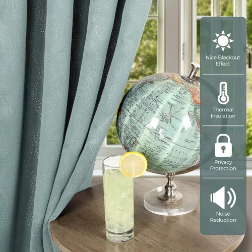 Miniatura 3 de Superior Cortinas opacas, modernas y clásicas con bloqueo de luz, decoración de ventana para dormitorio, sala de estar, oscurecimiento térmico