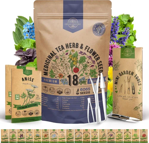 Miniatura 9 de Organo Republic - Paquete surtido de semillas de 15 flores comestibles para interior y exterior, más de 4800 flores de variedades autóctonas sin
