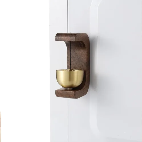 Miniatura 2 de IcosaMro Zen - Timbre magnético de madera para el hogar y los negocios, timbre de puerta colgante para entrada, calcomanía para refrigerador y Nogal