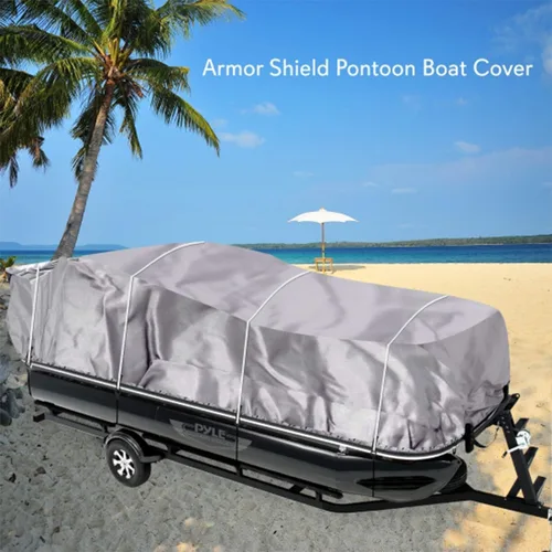 Miniatura 6 de Pyle PCVHP442, funda impermeable para pontón, tela de calidad naval 300 denier poliéster. Funda duradera, protege contra todo tipo de agua. Se