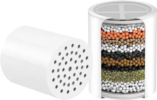 Miniatura 8 de Paquete de 4 cartuchos de filtro de ducha de repuesto compatibles con cabezales de ducha filtrados WEAQUA/SparkPod, filtro suavizador de agua