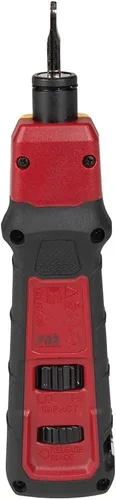 Miniatura 9 de Klein Tools VDV427-300 Herramienta de perforación de impacto con hoja 66/110, conexiones de cable CAT confiables, fuerza ajustable, incluye púa