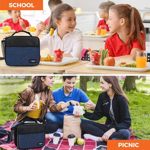 Miniatura 7 de OPUX Fiambrera aislada de primer nivel para adultos, hombres y mujeres Fiambrera suave y hermética infantil para niños, niñas Reutilizable, Azul