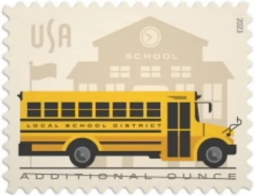 Miniatura 5 de Sellos postales adicionales de bus escolar