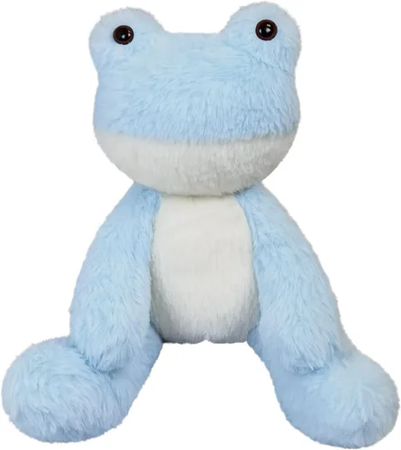 Animal de peluche de rana azul claro, lindo juguete de rana peluda, suave juguete de peluche para niños y niñas, regalos para niños o novia, 8.5