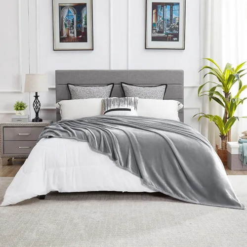 Miniatura 28 de Dreamnine Manta extrasuave, vellón de felpa, silla, sofá, 50 x 60 pulgadas, franela de terciopelo, ligera, mullida, microfelpa, decorativa, cálida