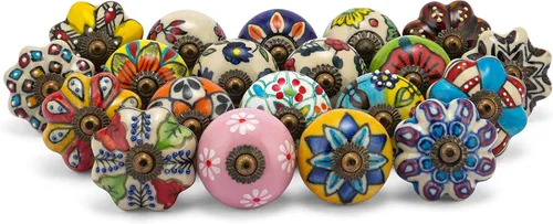 Miniatura 27 de Tiradores y pomos dorados para cajones, varios pomos de puerta antiguos para armarios de cocina, decoración bohemia de granja, juego de 6