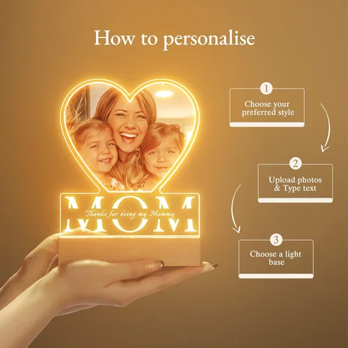 Miniatura 2 de Bemaystar Regalos personalizados para mamá para el día del padre, regalos personalizados para madres de hija, hijo, niños, regalo personalizado