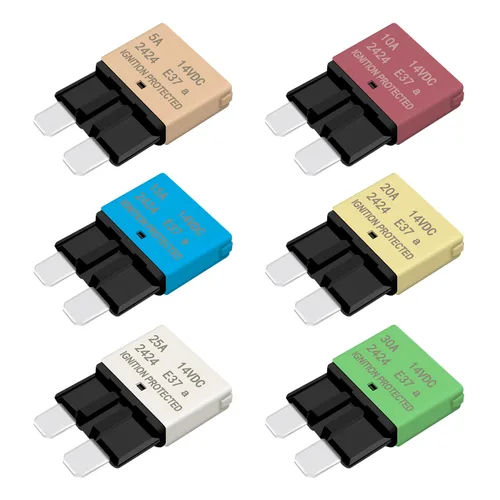 Miniatura 16 de LENKRAD Fusible reiniciable ATC/ATO automotriz de 15 amperios, 15 A, reinicio manual, hoja estándar, fusibles de 15 amperios, disyuntor de reinicio
