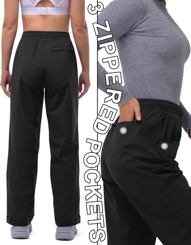 Miniatura 2 de 33,000ft Women's Rain Pants Lightweight Breathable Waterproof Pants Soft Windproof Overall Rain Pants for Hiking, Golf