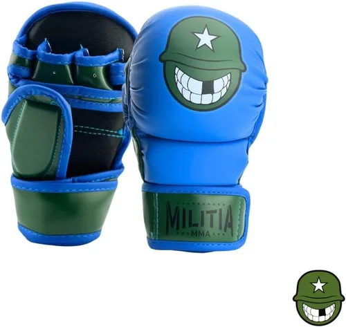 Miniatura 2 de Milita MMA - Guantes de entrenamiento y entrenamiento MMA de 7 onzas, palma abierta, para hombres y mujeres y niños, kickboxing, boxeo Mauy Thai