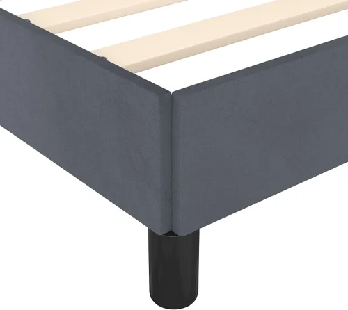 Miniatura 9 de vidaXL Marco de cama, marco de cama tapizado de plataforma, base de cama doble con soporte de listones de madera para dormitorio, gris oscuro
