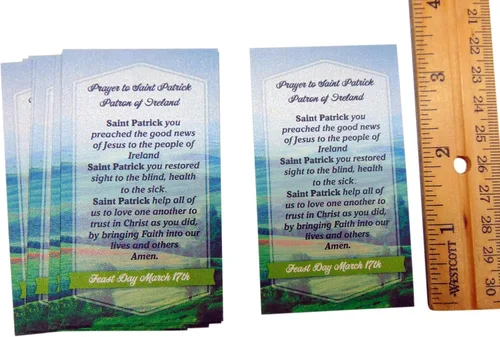 Miniatura 2 de Westmon Works Paquete de 10 tarjetas de San Patricio con patrón de oración, Saint of Ireland, fabricado en los Estados Unidos, juego de 10