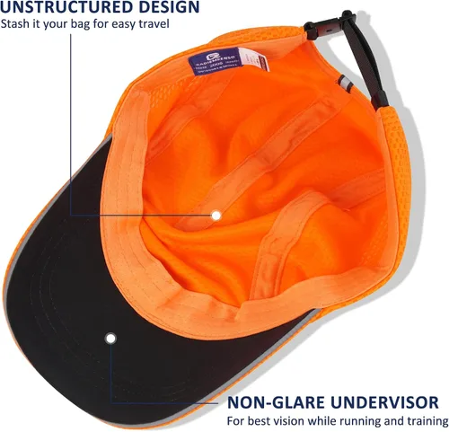 Miniatura 3 de GADIEMKENSD Gorra de correr para mujer Race Day - Excelente ventilación, ligera, reflectante de seguridad