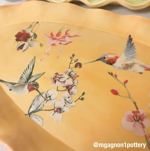 Miniatura 3 de Calcomanías de cerámica - Overglaze - Calcomanía esmaltada - Colibrí