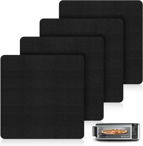 AIEVE Revestimientos para freidora de aire, 4 paquetes de forros de horno de teflón para la parte inferior del horno compatibles con Ninja Foodi
