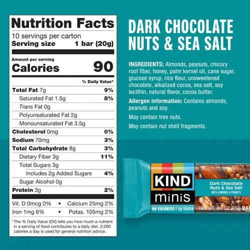 Miniatura 2 de Barras KIND, almendra y coco, sin gluten, bajas en azúcar, 1 unidad, paquete de 1