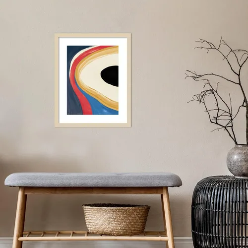 Miniatura 5 de Amanti Art Framed Wall Art Print 21x17 In the Groove II Retro by Danhui Nai, Abstract Wall Art, Modern Contemporary Decor, Small Poster Painting