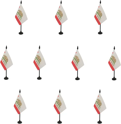 Miniatura 55 de Bandera de mesa de Colorado de 4 x 6 pulgadas, bandera de escritorio del estado de Colorado de EE. UU., 5.9 x 3.9 in, palo y base de plástico negro