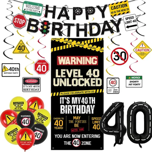 Miniatura 11 de Roetyce Decoraciones de cumpleaños número 10 para niños y niñas, pancarta negra de un dígito con la frase "I'm 10", globos colgantes en espirales