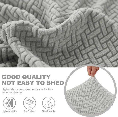 Miniatura 6 de Funda otomana de sofá resistente al desgaste, fundas otomanas rectangulares elásticas, funda para taburete de pies, fundas de taburete extraíbles