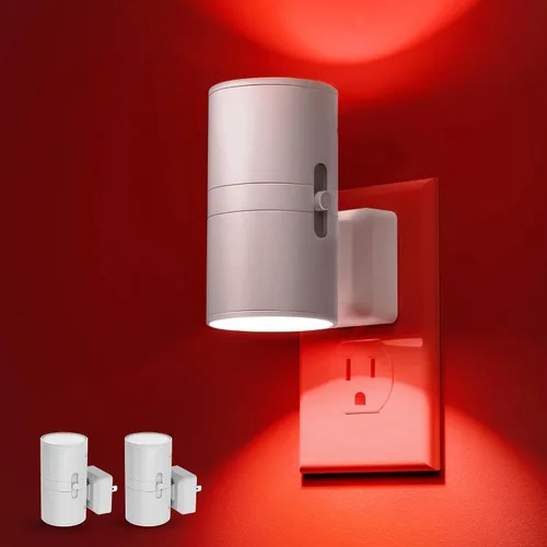 Miniatura 11 de L LOHAS LED Luz nocturna enchufable, paquete de 4, luces nocturnas regulables enchufables a la pared, luz nocturna con sensor de luz, blanco suave