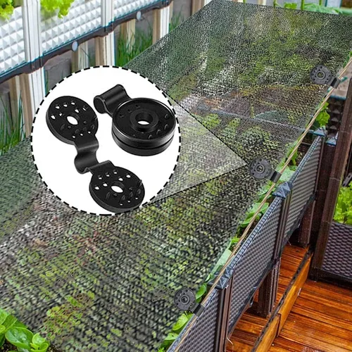 Miniatura 7 de 50 piezas de agarre de bloqueo de tela de sombra, clips de plástico de tela para sombra, agarre de abrazadera de toldo resistente al viento, clips