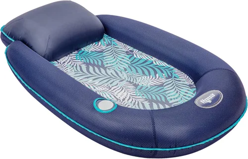 Nuevo Aqua Easy Comfort - Silla de piscina flotante y salón con portavasos - Blue Fern