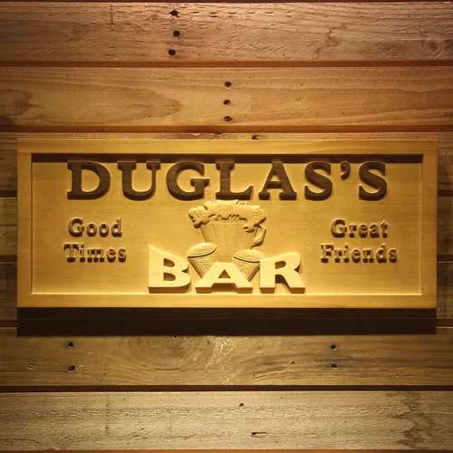 Miniatura 50 de ADVPRO wpa0053 - Letrero personalizado con nombre grabado en 3D de madera para el hogar, bar, cerveza, decoración del hogar, placas de casa de lago