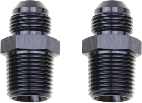 Miniatura 49 de Adaptador de tubo de manguera de combustible de aluminio recto 16AN acampanado a 3/4" NPT macho Unión de rosca negro