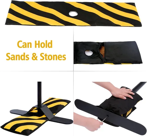 Miniatura 5 de t-sign profesional paso y repetición soporte de telón de fondo pancarta grande tubo telescópico para ferias y fotomatón, fondo con funda