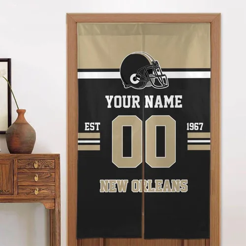 Cortinas de puerta de Nueva Orleans, panel de cortina personalizado para puerta con número de nombre, cortina japonesa personalizada para New Orleans