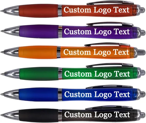 Miniatura 15 de Personalized Ballpoint Pens with Name for Events, Pink, 50 Pcs Custom Promotional Logo, Customized for Church, Wedding, Business, Reunion, Bank