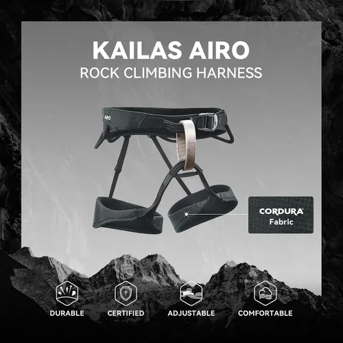 Miniatura 3 de Kailas Airo Arnés de Escalada en Roca para Hombres, Montañismo, Escalada en Hielo en Árboles, Mujeres, Arnés de Seguridad de Medio Cuerpo para Rapel