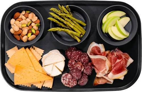 Miniatura 16 de madesmart dipware - Bandeja de 3 tazones, apilables y extraíbles para embutidos, guacomole, aperitivos, verduras, apto para lavavajillas